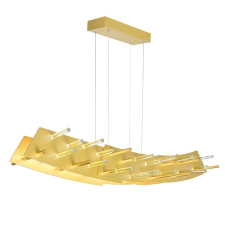 Cwi Lighting Gondola LED Chandelier With Satin Gold Finish 1244P40-602